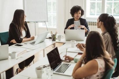 Marketing strategy session defining goals, audiences, and channel priorities